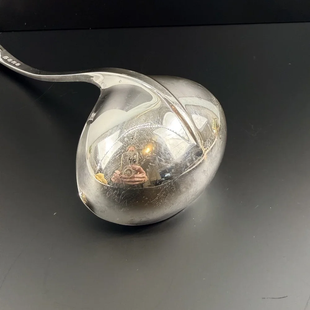 Vintage Gerity Silver Plate Ladle Georgian Style‎ Reproduction GS 48 Drop Hook